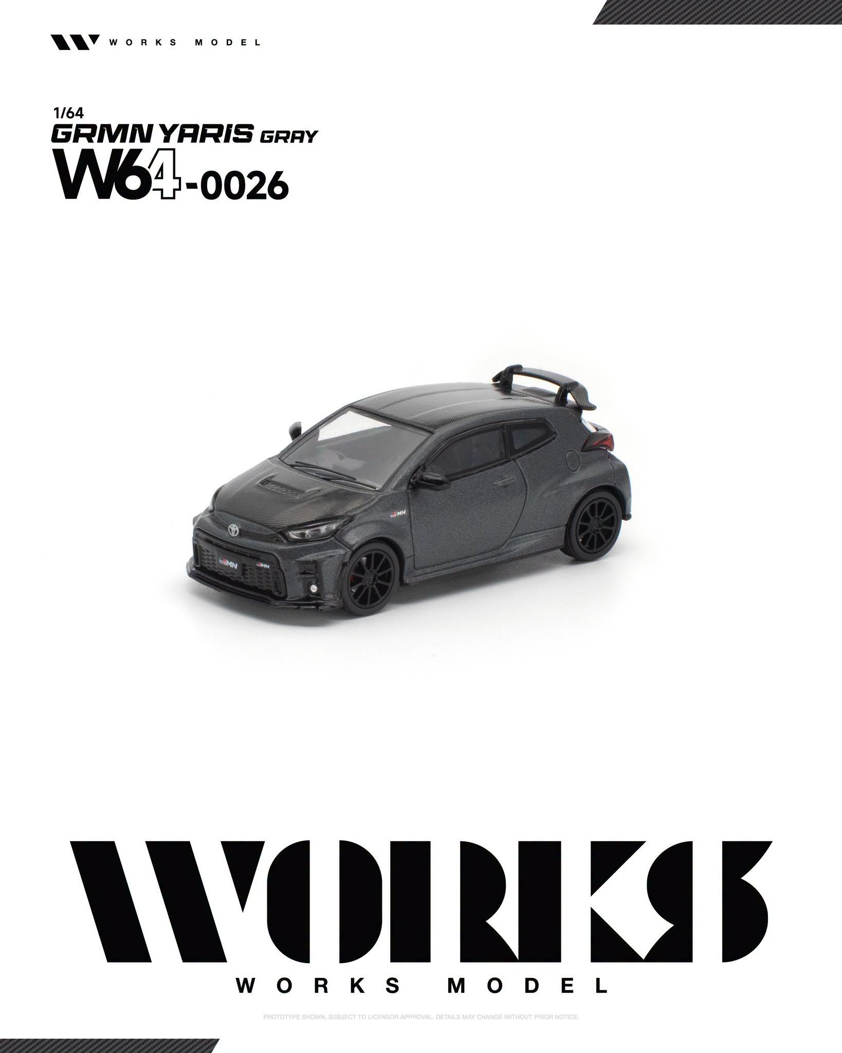 1:64 Works Model - Toyota GRMS Yaris, gray