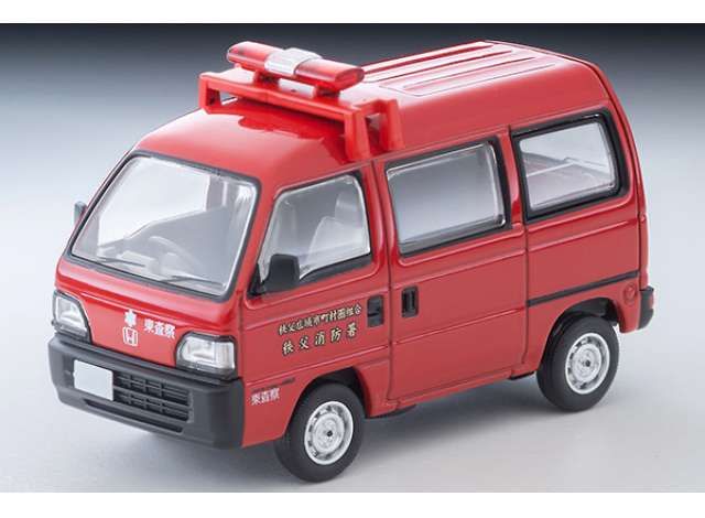 1:64 Tomica Limited Vintage - Honda Acty Van Inspection Car Chichibu Fire Dept, red