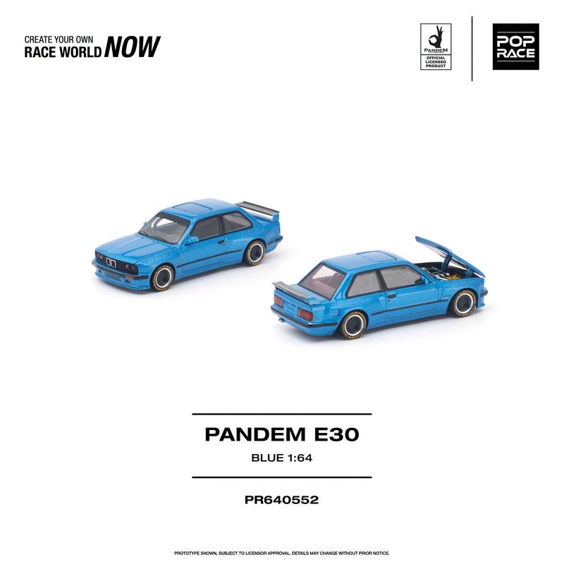 1:64 Pop Race Limited - Pandem E30, blue