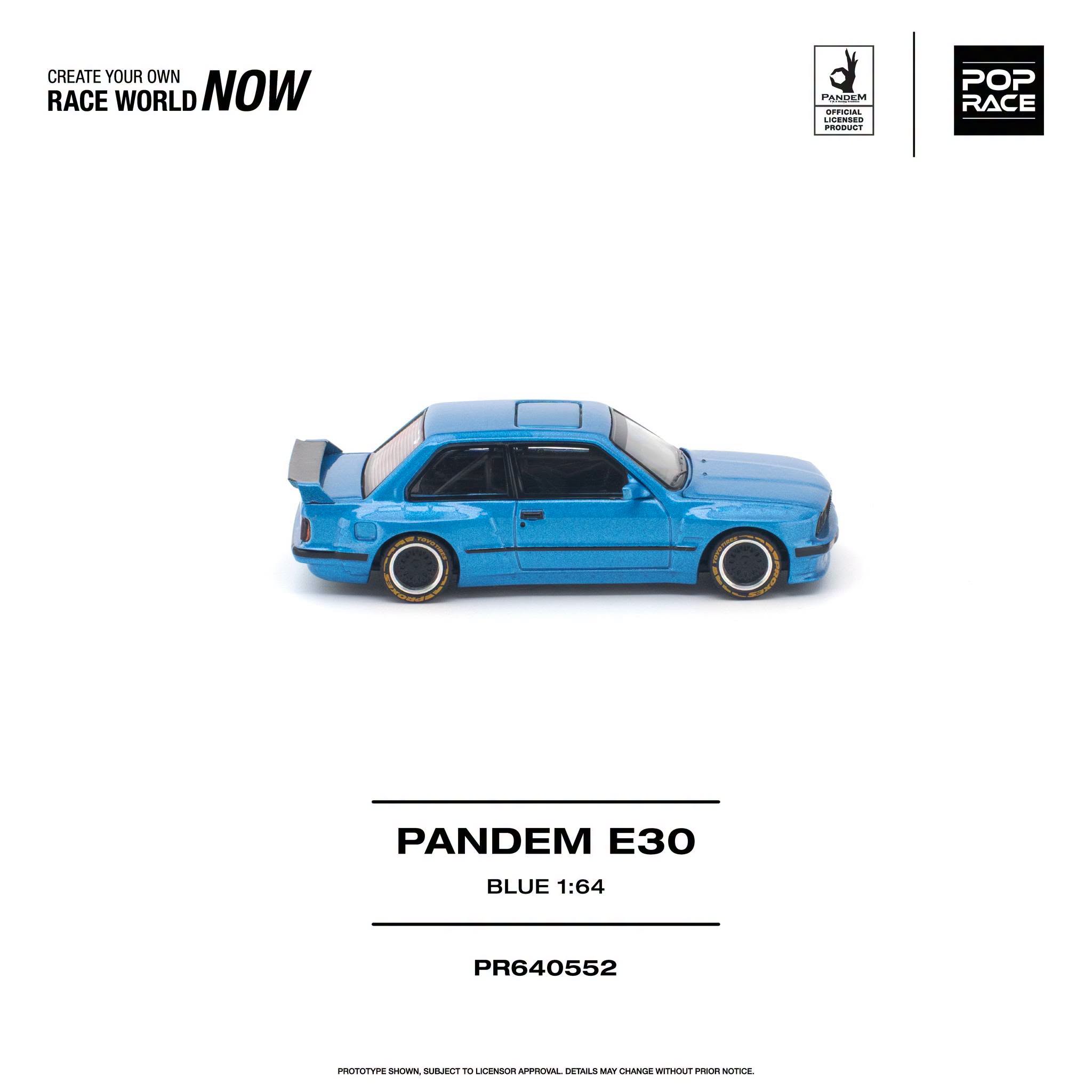 1:64 Pop Race Limited - Pandem E30, blue