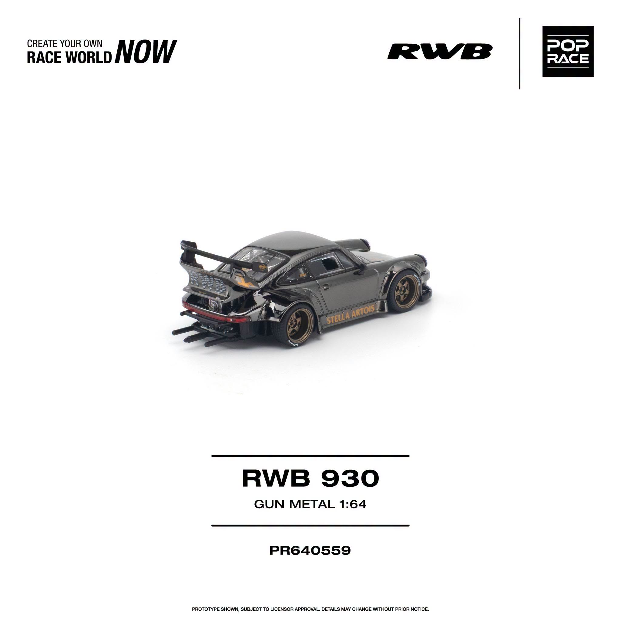 1:64 Pop Race Limited - RWB 930, gun metal
