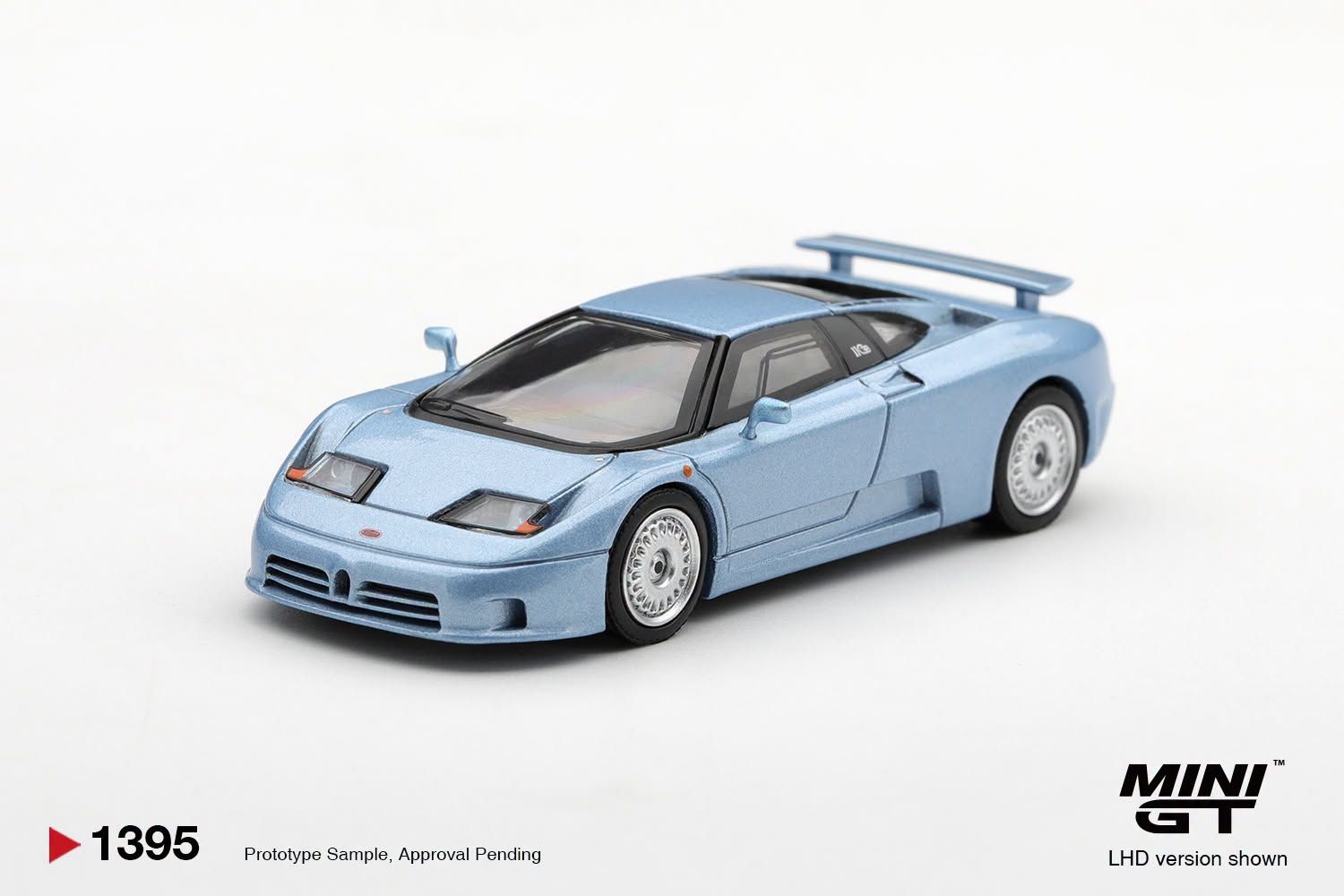 1:64 Mini GT - 1992 Bugatti EB110 GT Azzurro Metallizzato Mondial De L`Automobile, blue *Blister packaging*