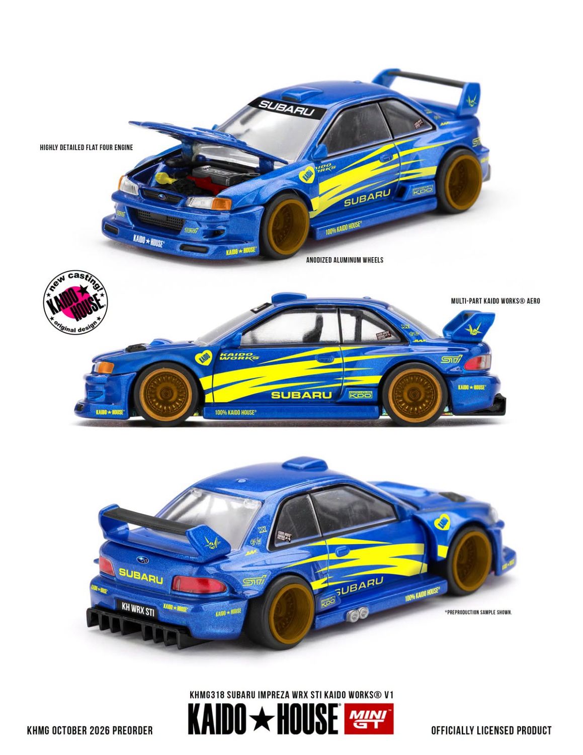 1:64 Mini GT - 1998 Subaru Impreza WRX STI Kaido Works V1