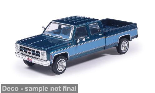 1:64 Ixo USA - 1980 GMC High Sierra K2500 Crew Cab Wideside Dark Blue / Blue