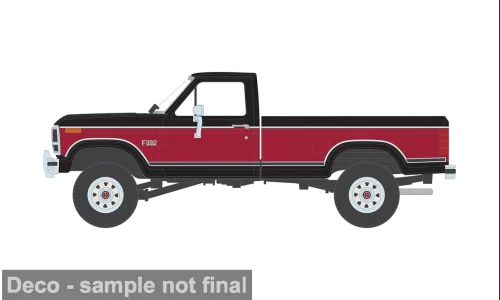 1:64 Ixo USA - 1982 Ford F-350 XL Short Bed Dark Red / Black