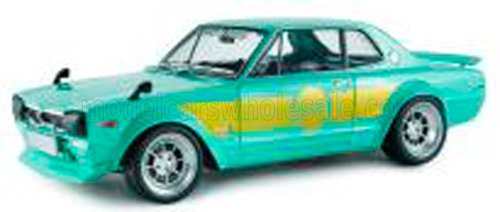 1:18 Solido - 1970 Nissan Skyline (KPGC10) Hakosuka Works, Green/Yellow