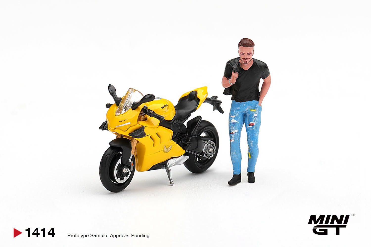 1:64 Mini GT - 2020 Ducati Panigale V4 W/S Giallo Figure, yellow