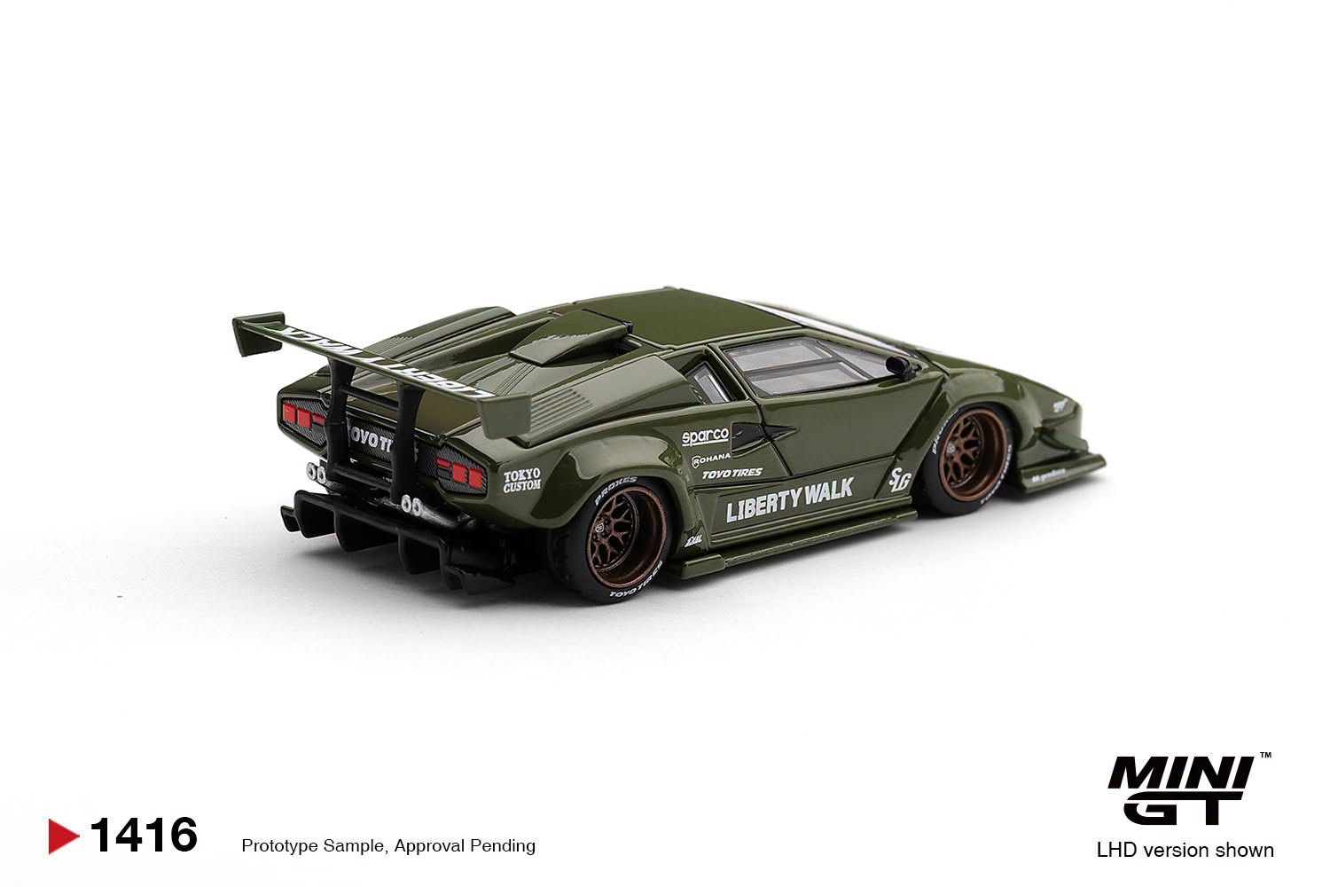 1:64 Mini GT - 2025 Lamborghini Countach LB-Works, army green