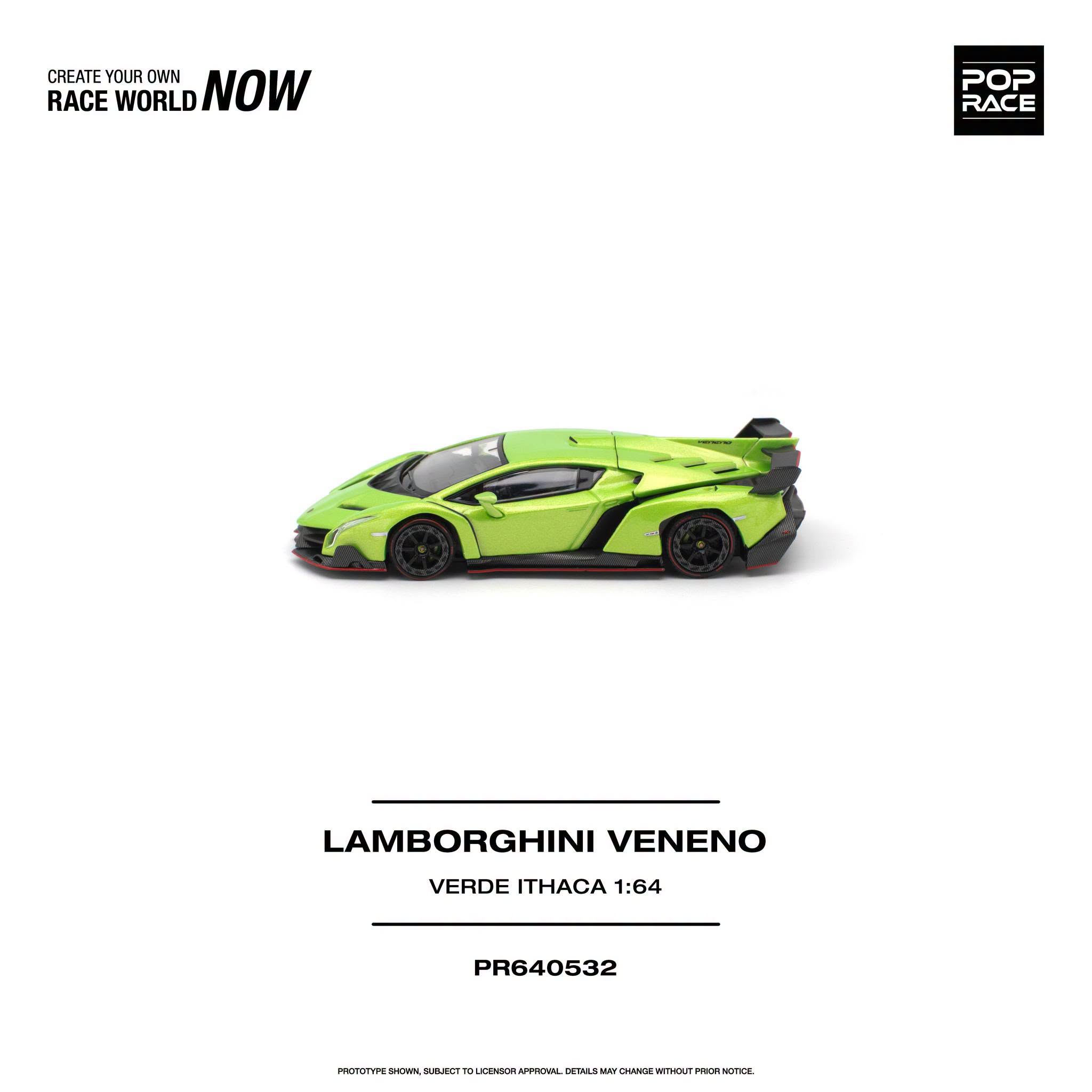 1:64 Pop Race Limited - Lamborghini Veneno, verde ithaca
