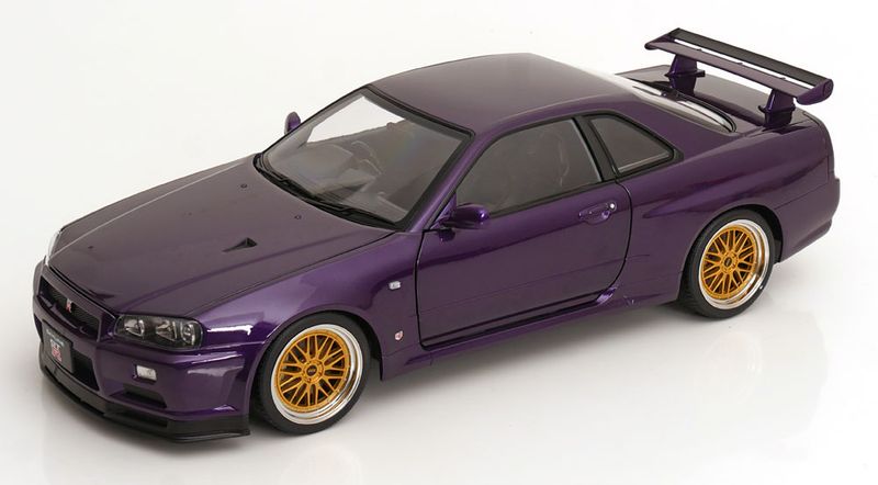 1:12 KK Scale - Nissan Skyline GT-R R34 V-Spec II BBS Felgen 2001 violett-metallic