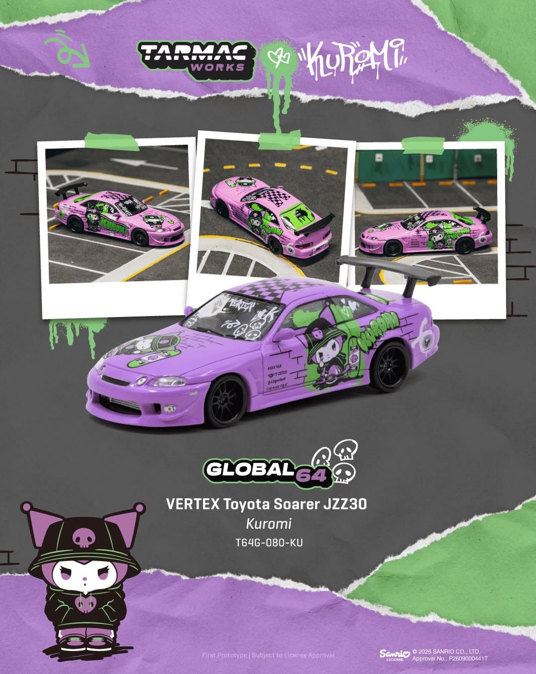1:64 Tarmac - Toyota Soarer JZZ30 Vertex *KUROMI*
