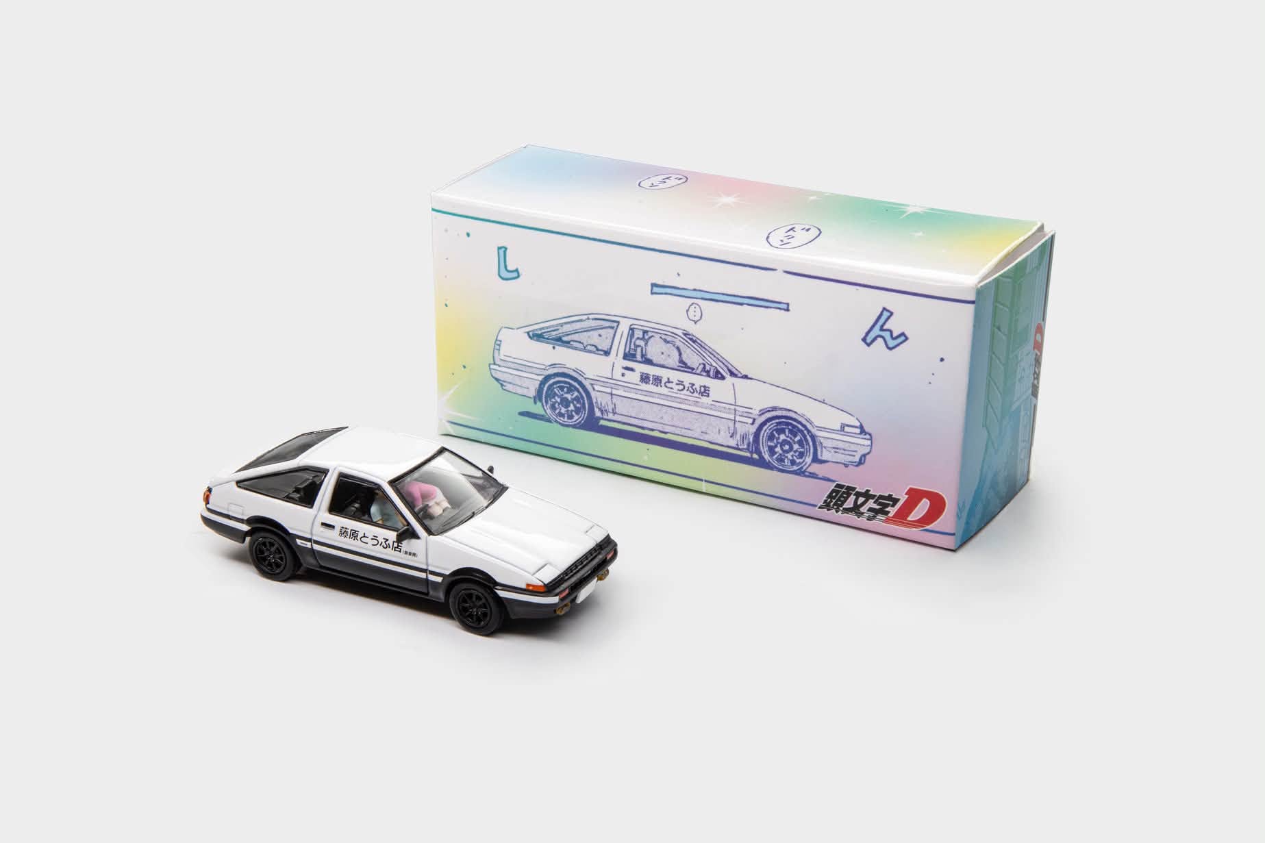 1:64 Hobby Japan - Toyota Sprinter Trueno (AE86)/INITIAL D Takumi Fujiwara vs Natsuki Mogi *APAxpo Exclusives*
