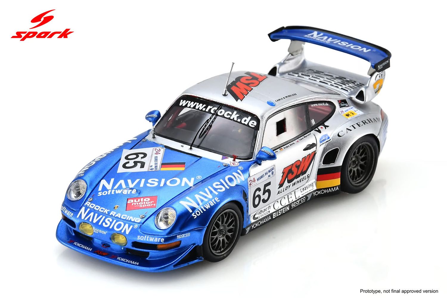 1:43 Spark - Porsche GT2 #65 22nd Le Mans 24H 1998 D. Warnock R. Schirle A. Ahrle