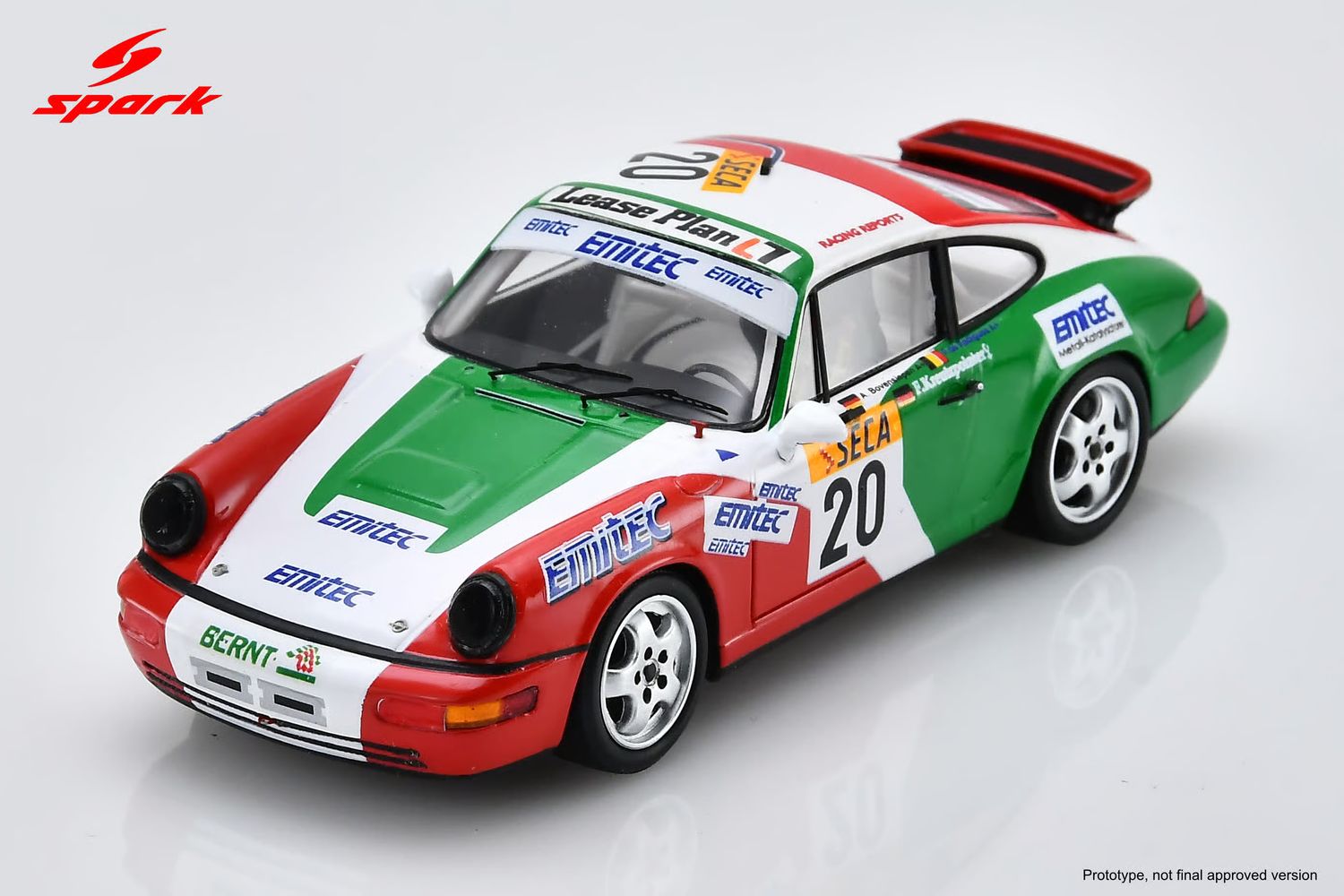 1:43 Spark - Porsche 911 Carrera 2 RS #20 Spa 24H 1992 F. Kreutzpointner D. de Radigues A. Bovensiepen