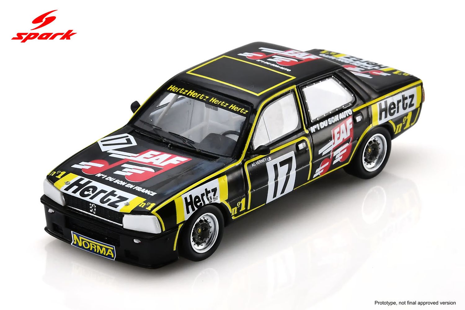 1:43 Spark - Peugeot 505 #17 Hertz Production 1982 A.C. Verney