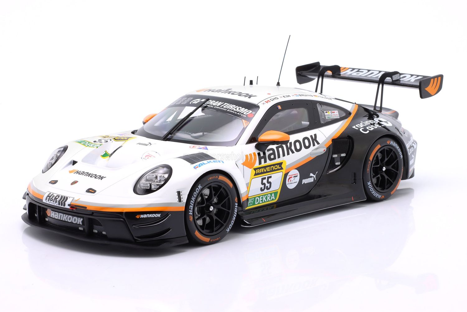 1:18 Ixo - Porsche 911 GT3 R #55 Hankook Nürburgring 24H 2025 R. Bruins / M. Holzer / S. Cho / K. Jong-Kyum