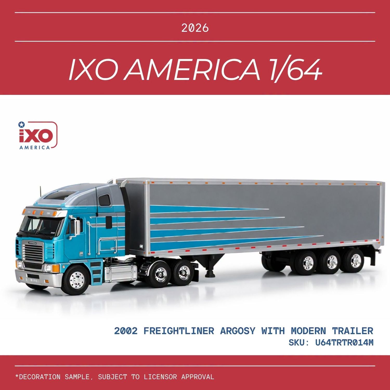 1:64 Ixo USA - 2002 Freightliner Argosy Blue Grey