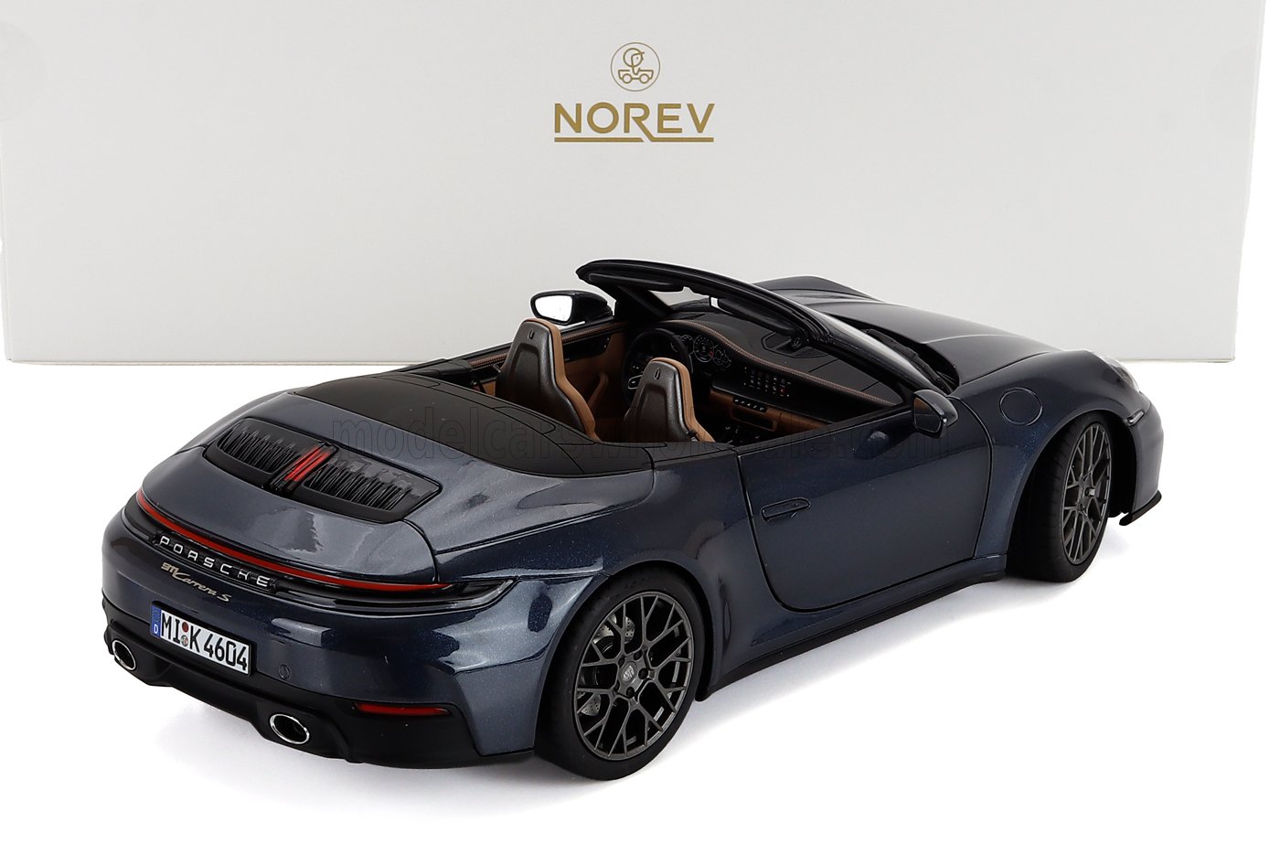 1:18 Norev - 2024 Porsche 911 (992.2) Carrera Cabriolet Open Blue Metallic