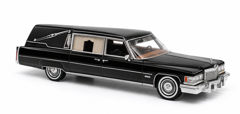 1:43 Matrix - 1976 Cadillac Superior Funeral Hearse Black
