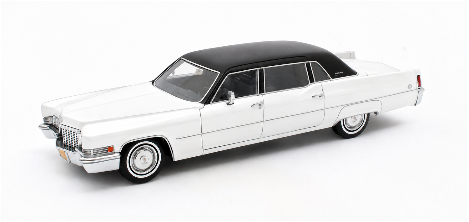 1:43 Matrix - 1970 Cadillac Fleetwood 75 Limousine White Black