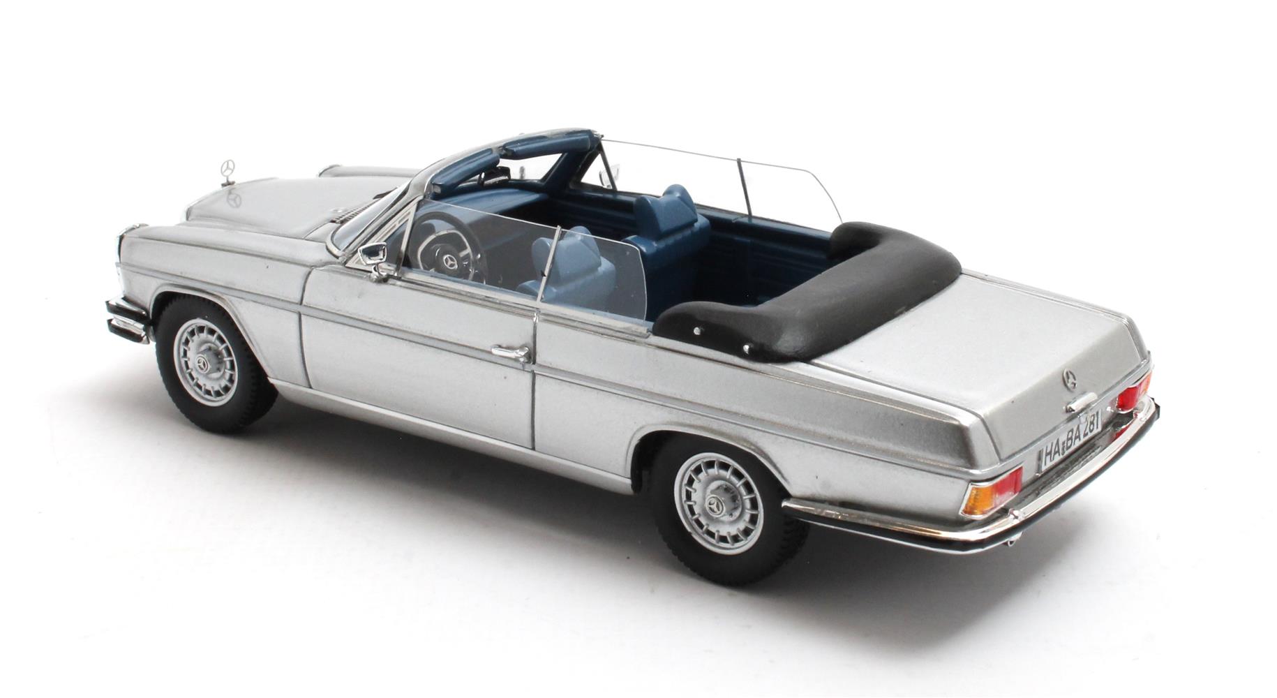 1:43 Matrix - 1968 Mercedes Benz 280CE (W114) Cabriolet Open Silver