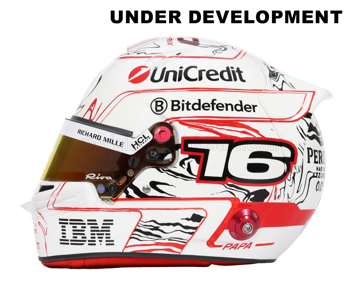 1:2 Mini Helmet - Ferrari F1 HP #16 Japan GP 2025 C. Leclerc 150th Grand Prix