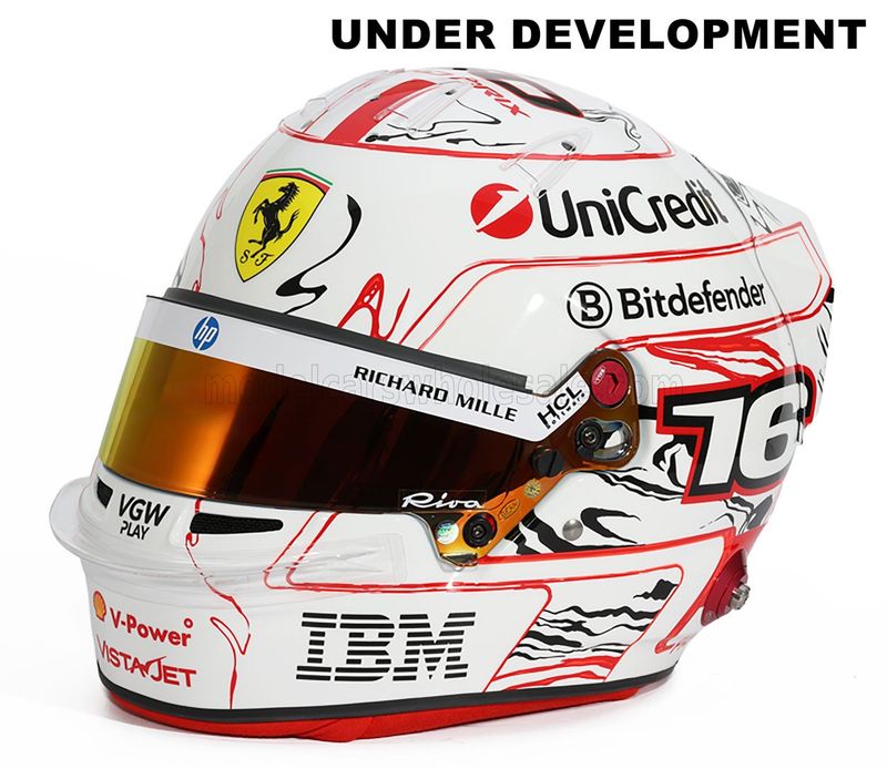1:2 Mini Helmet - Ferrari F1 HP #16 Japan GP 2025 C. Leclerc 150th Grand Prix 1:2 Mini Helmet - Ferrari F1 HP #16 Japan GP 2025 C. Leclerc 150th Grand Prix