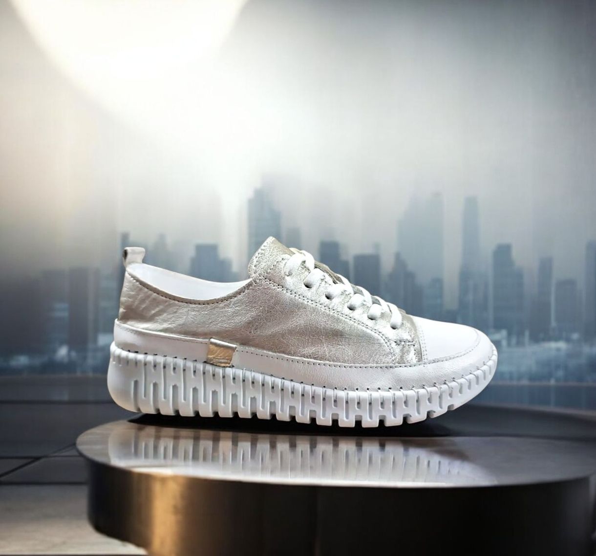 HOOPER :baskets blanc champagne