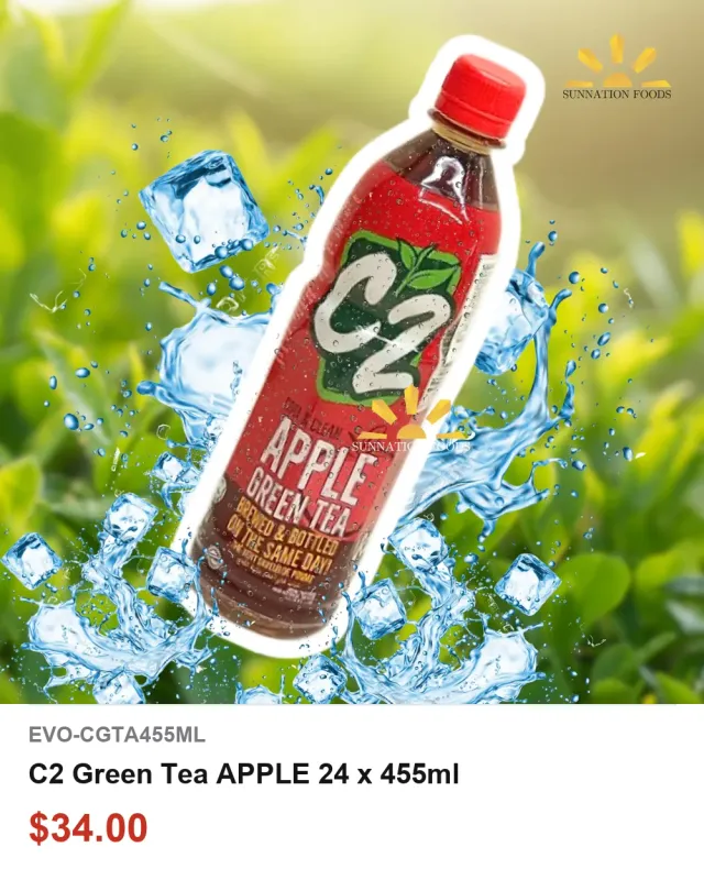 C2 Green Tea Apple 24 x 455ml