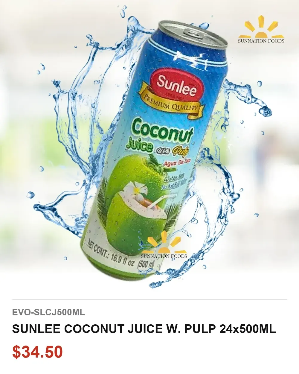Sunlee Coconut Juice with Pulp 24 x 500ml