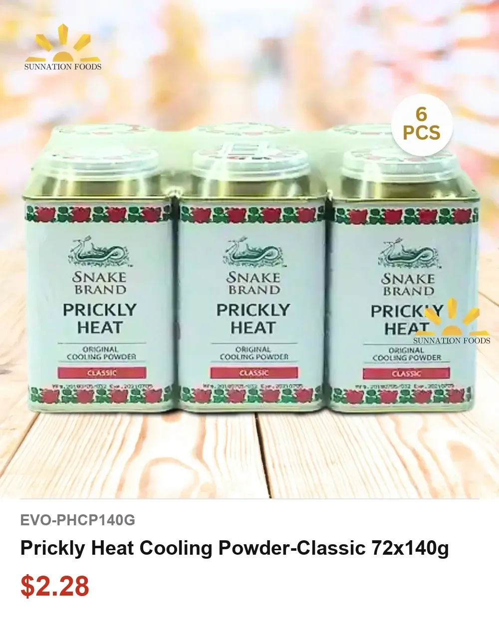 Prickly Heat Cooling Powder-Classic 72x140g
