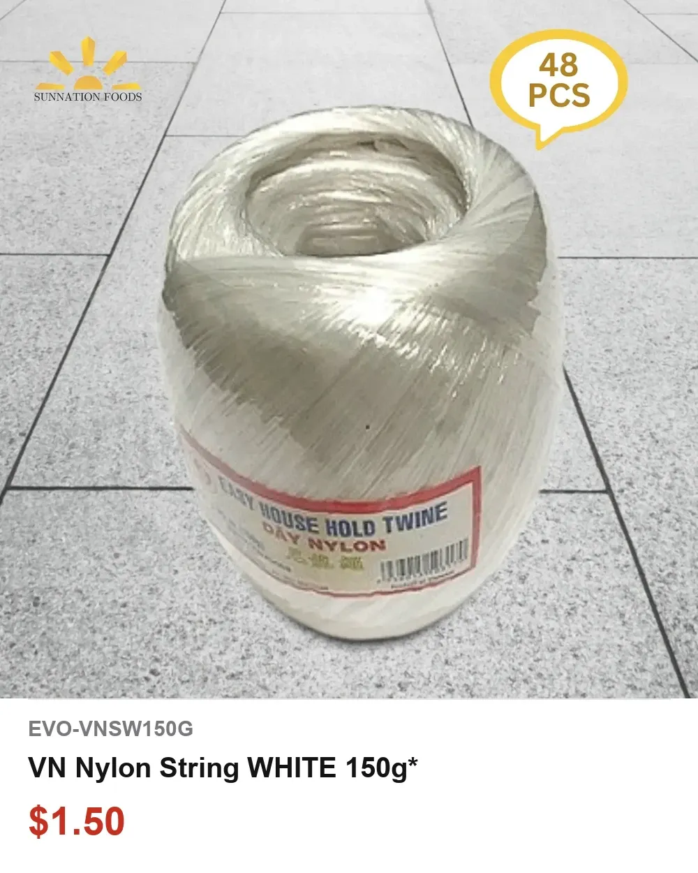 VN Nylon String WHITE 150g