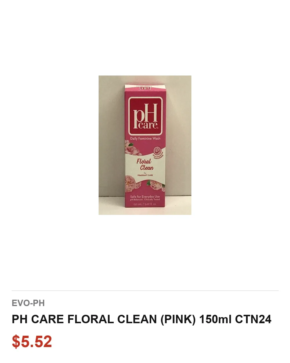 PH CARE FLORAL CLEAN (PINK) 150ml CTN24