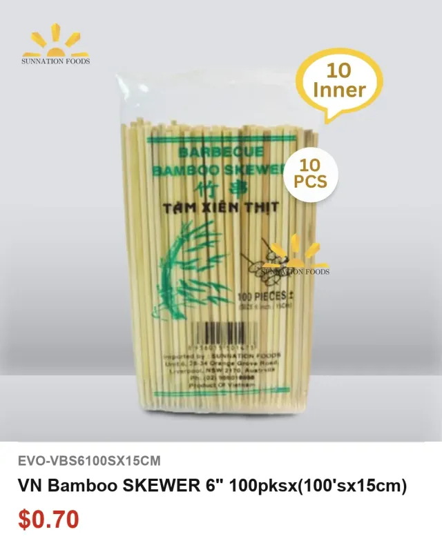 VN Bamboo SKEWER 6- 100pksx(100sx15cm)
