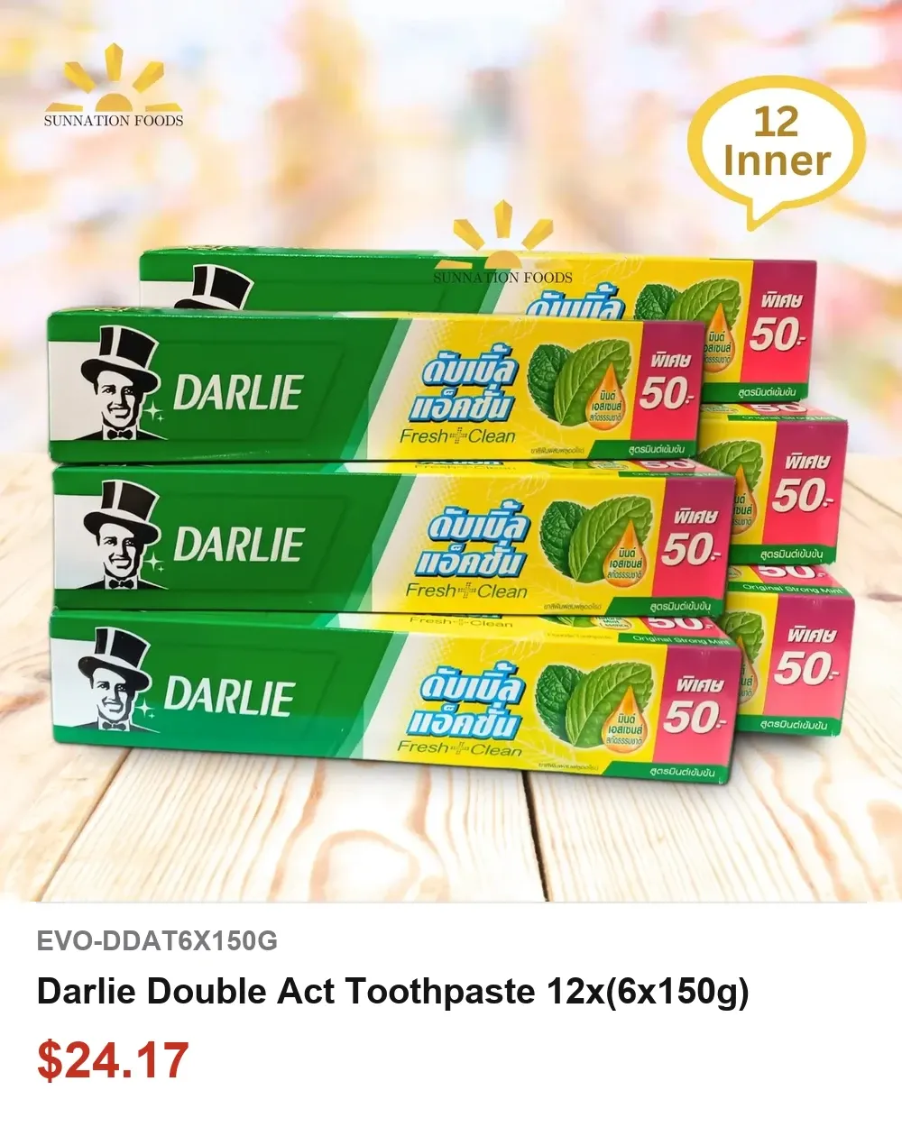 Darlie Double Act Toothpaste 12x(6x150g)