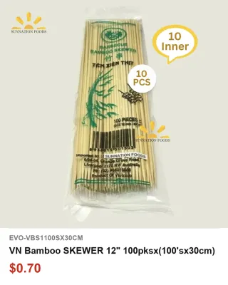 VN Bamboo SKEWER 12- 100pksx(100sx30cm)