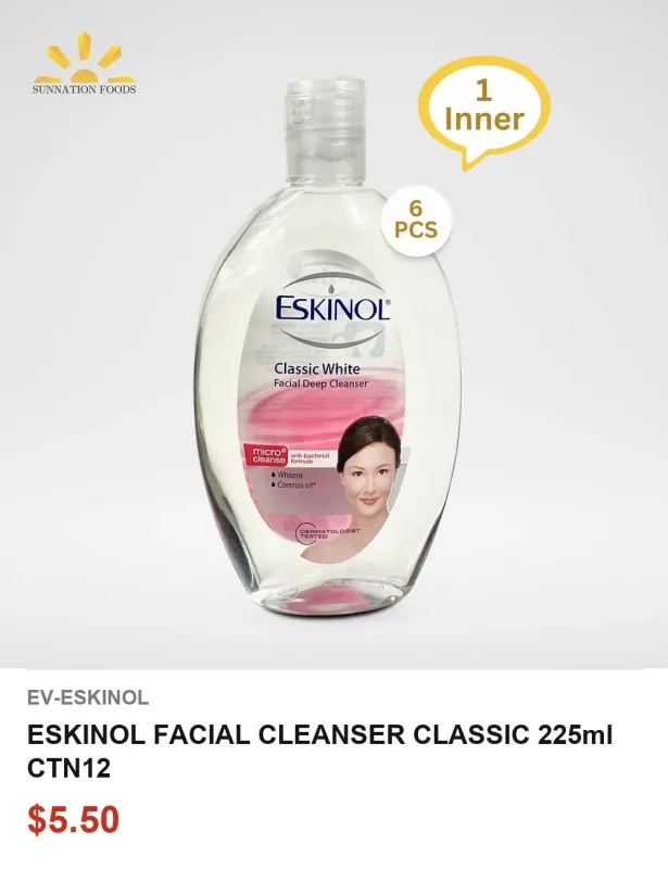 ESKINOL FACIAL CLEANSER CLASSIC 225ml CTN12