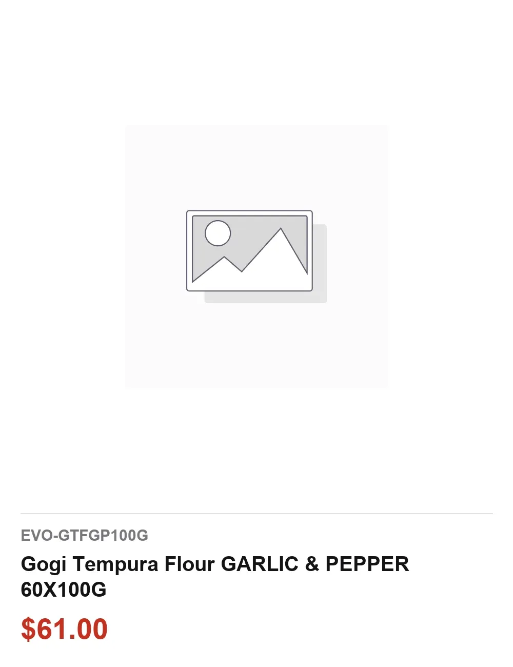 Gogi Tempura Flour GARLIC &amp; PEPPER 60X100G