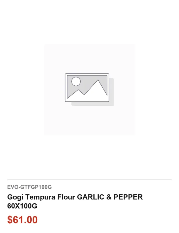 Gogi Tempura Flour GARLIC &amp; PEPPER 60X100G