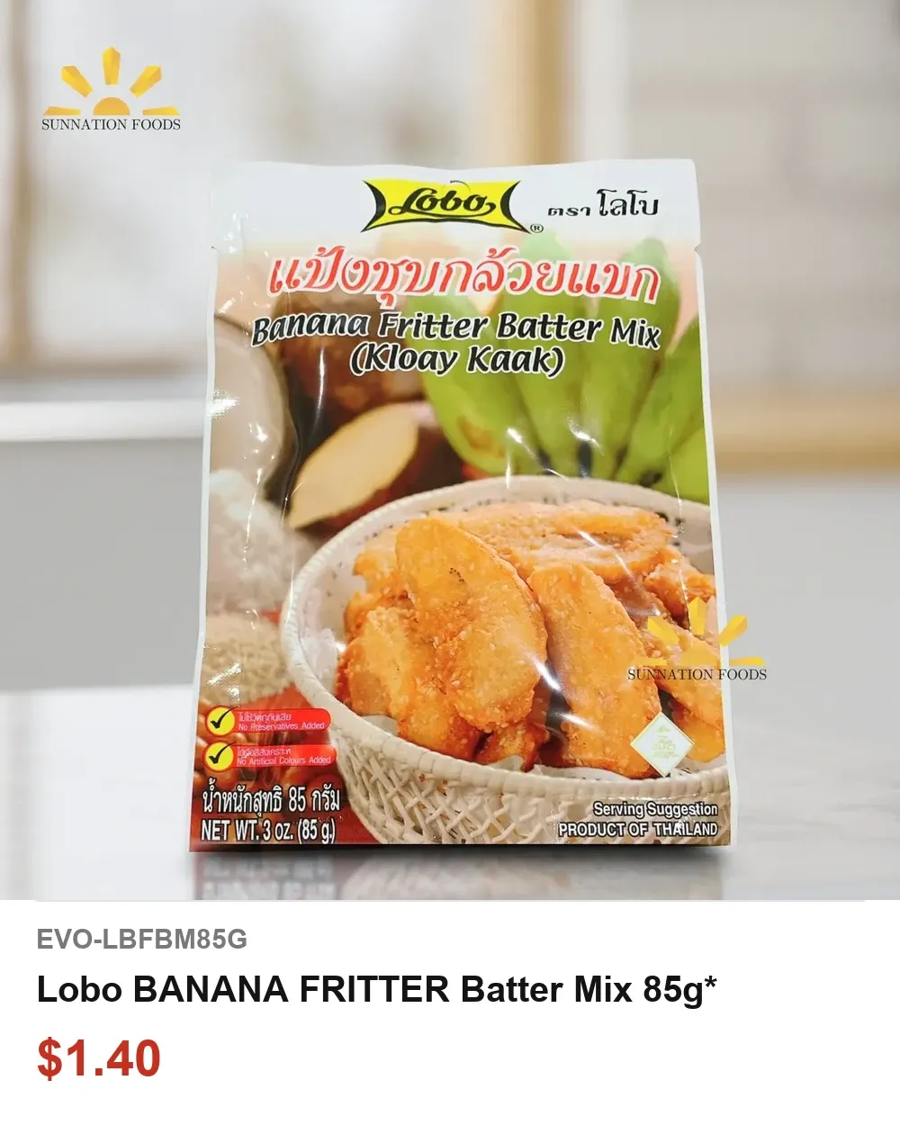 Lobo BANANA FRITTER Batter Mix 85g-