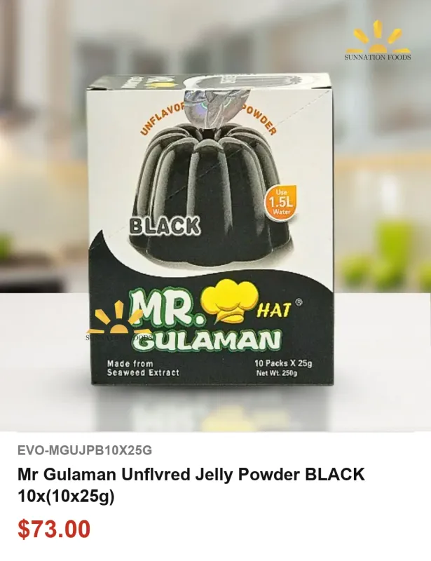 Mr Gulaman Unflvred Jelly Powder BLACK 10x(10x25g)
