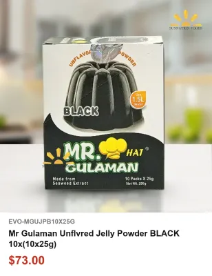 Mr Gulaman Unflvred Jelly Powder BLACK 10x(10x25g)