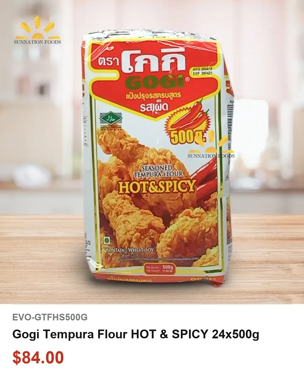 Gogi Tempura Flour HOT &amp; SPICY 24x500g