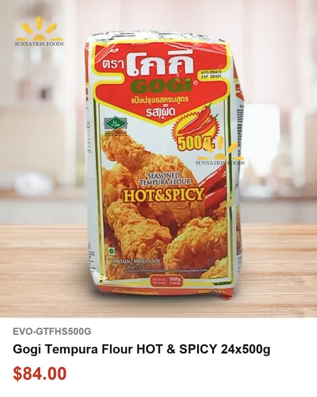 Gogi Tempura Flour HOT &amp; SPICY 24x500g