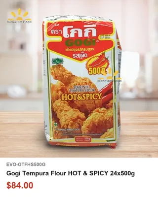 Gogi Tempura Flour HOT &amp; SPICY 24x500g