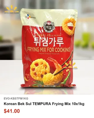 Korean Bek Sul TEMPURA Frying Mix 10x1kg