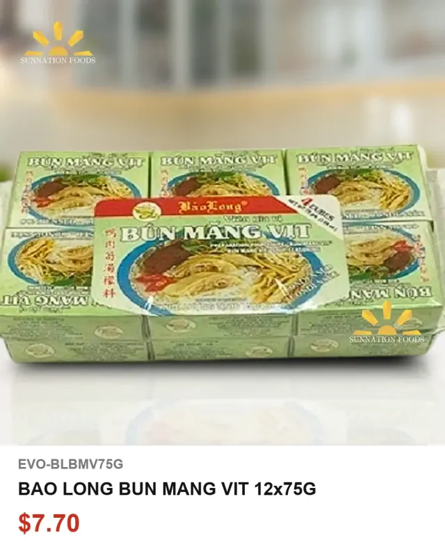 BAO LONG BUN MANG VIT 12x75G