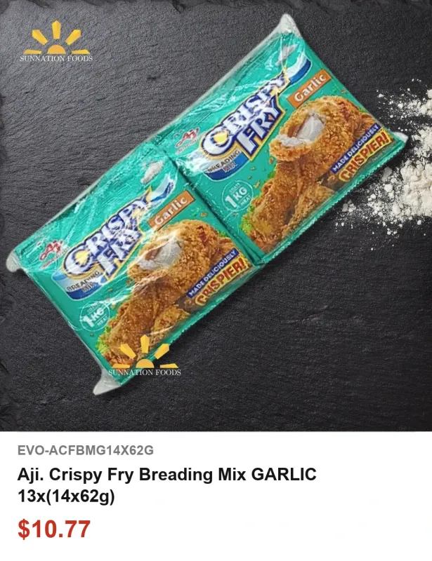Aji. Crispy Fry Breading Mix GARLIC 13x(14x62g)