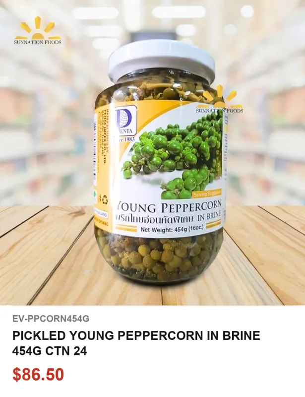 PICKLED YOUNG PEPPERCORN IN BRINE 454G CTN 24
