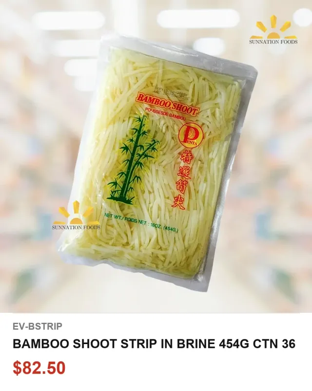 BAMBOO SHOOT STRIP IN BRINE 454G CTN 36